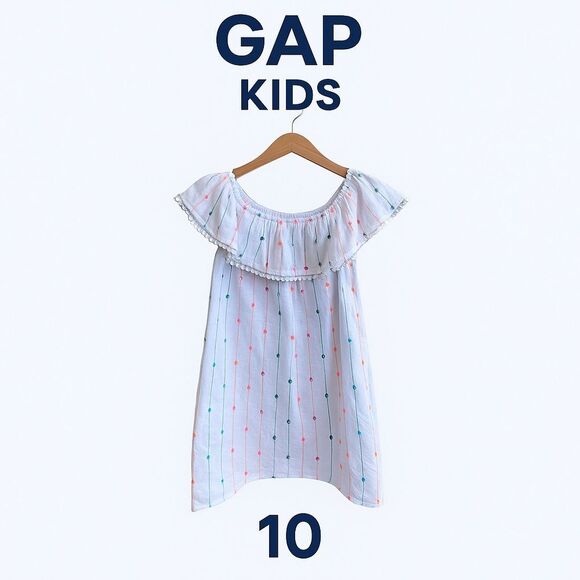 GAP Kids Girls Confetti Ruffle Dress | Size 10 - Picture 1 of 10